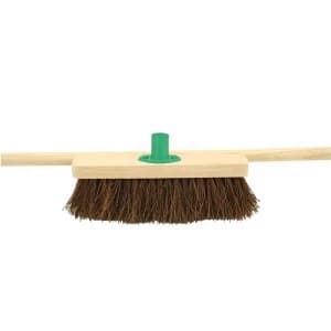 Charles Bentley 30cm Stiff Bassine Broom Head with Handle Bracket