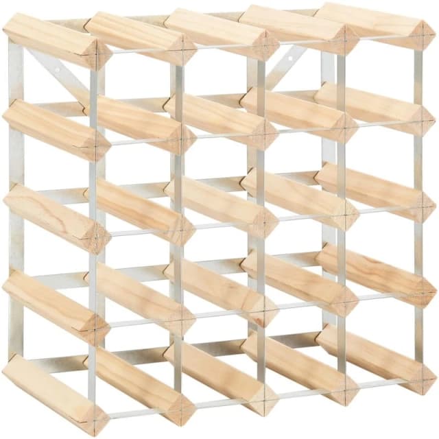 VIDAXL Wine Rack for 20 Bottles Solid Pinewood vidaXL 282469