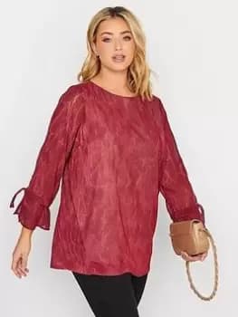 Yours Bell Sleeve Blouse Sketch - Red, Size 20, Women
