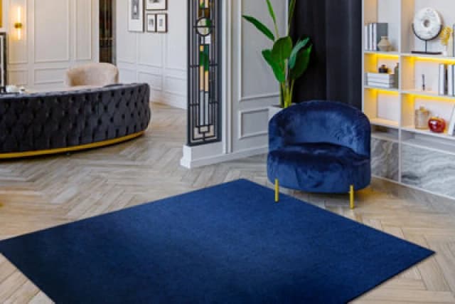 RugsX Carpet Visco Dark Blue 10 Plush, Imitation Of Rabbit Fur 60X100 Cm