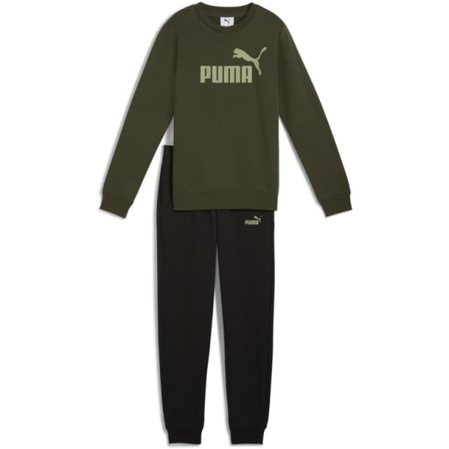 Puma Ess No. 1 Logo Crew Fleece Tracksuit Blue/Green male 7-8 (S)