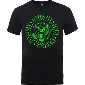Ramones - Green Seal Unisex Large T-Shirt - Black