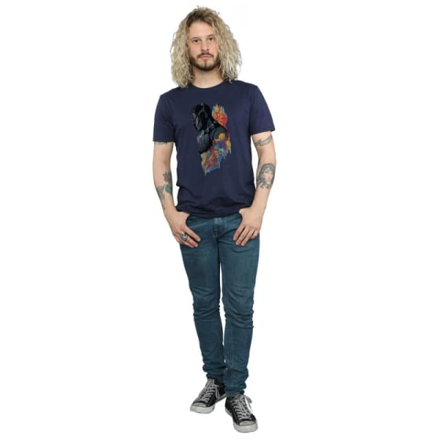 Marvel Marvel Men Black Panther Profile T-Shirt in Navy Size: Small Navy S Male 5057736587430