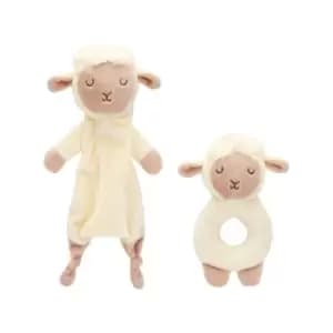 Sass & Belle Baa Baa Lamb Comforter and Rattle Set