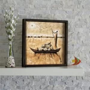 KZM425 Multicolor Decorative Framed MDF Painting
