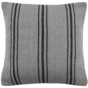 Drifthome - Drift Home Brinley Woven 100% Recycled Eco-Friendly Cotton Rich Filled Cushion, Grey, 43 x 43 Cm
