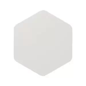 Luminosa Lighting - Magnetic Base Wall Lamp, 12W LED 3000K 498lm, 20, 19cm Vertical Hexagonal Centre, Sand White, Acrylic Frosted Diffuser