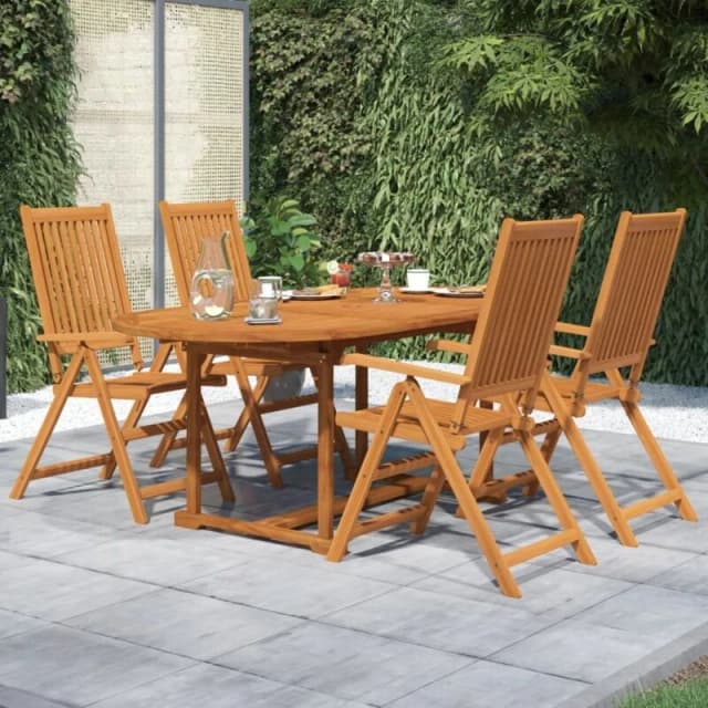 VIDAXL 5 Piece Garden Dining Set Solid Wood Acacia Vidaxl 8720286562130