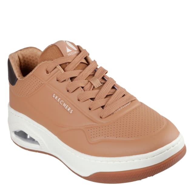 Skechers Mens Uno Fast Break Court Trainers Tan Dlth/M male 10 (45)