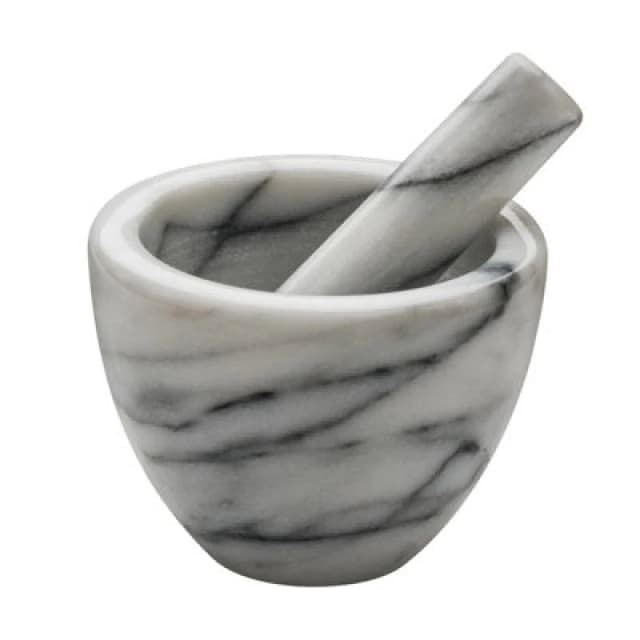 Premier Housewares Salerno White Marble Mortar and Pestle White