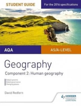 AQA geography student guide Component 2 Human geography by David Redfern