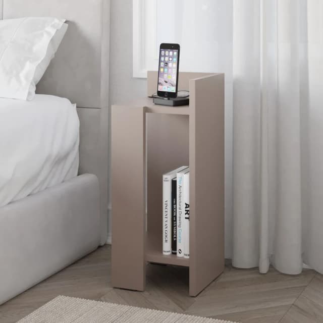 DECORTIE Decortie - Elos Modern Bedside Table Right Module - Mocha Grey - Mocha Grey M.KO.14165.3