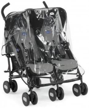 Chicco Echo Double Pushchair - Black Grey