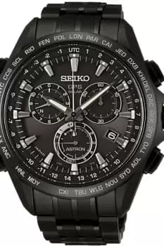 Mens Seiko Astron GPS Titanium Chronograph Radio Controlled Solar Powered Watch SSE009J1