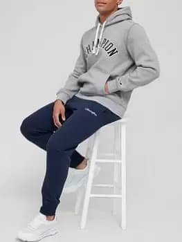 Champion Bookstore Hoody, Graphite Grey Melange Jaspe Yarn Dyed, Male, Hoodies, 216569_EM525