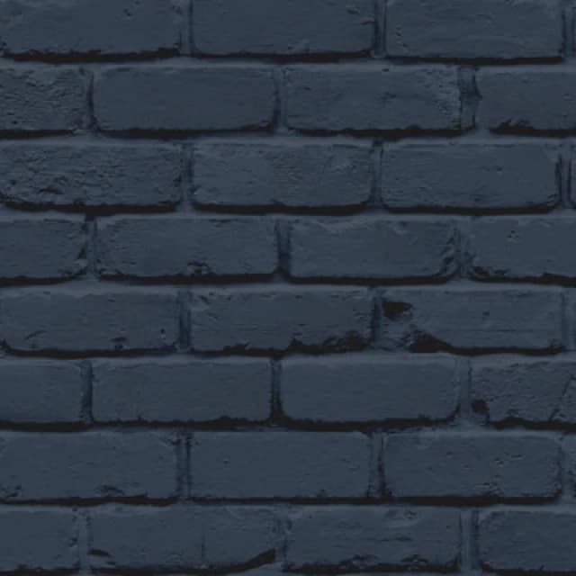 Fine Decor Painted Brick Wallpaper - Navy Navy WNXYA Unisex