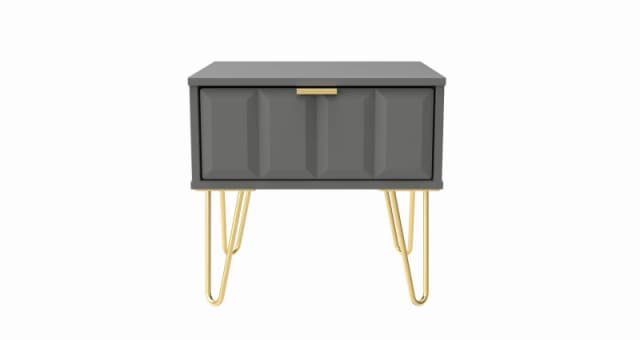 Ready Assembled 2 U Metro 1 Drawer Bedside (Ready Assembled) in Grey Size: Small Grey Unisex Small