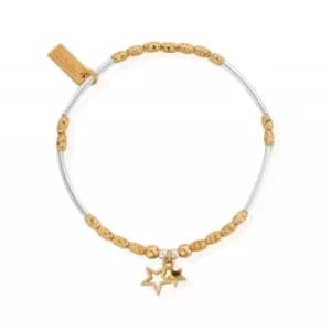 ChloBo GMBMNSR1128 Women's Two Tone Double Star Bracelet