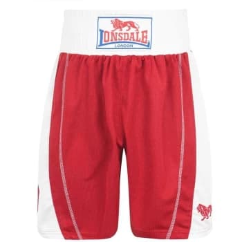 Lonsdale Performance Boxing Shorts Mens - Red
