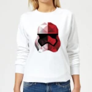 Star Wars Cubist Trooper Helmet White Womens Sweatshirt - White - L
