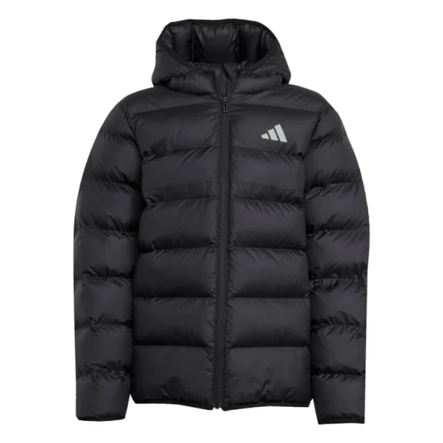 Adidas SPORTSWEAR Hooded Padded Jacket Black Baby 9/10Y (132 to 138CM);15/16Y (159 to 162CM);13/14Y (153 to 156CM);11/12Y (144 to 150CM)