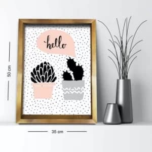 3550AHS-025 Multicolor Decorative Framed MDF Painting