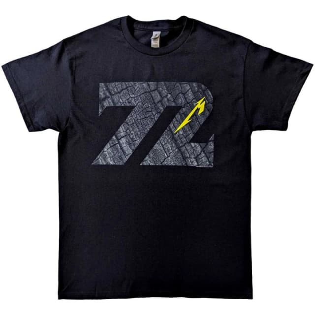 Metallica Mens 72 Seasons Charred Logo T-Shirt in Black Size: 2XL Black Male 2XL