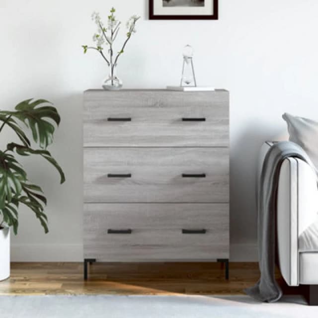 Vidaxl Sideboard Grey Sonoma 69.5X34X90 Cm Engineered Wood