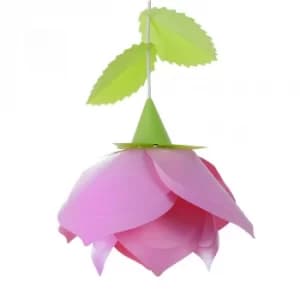English Rose Pendant Shade in Pink and Green