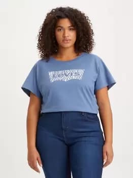 The Perfect Graphic Tee (Plus) - Blue