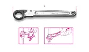 Beta Tools 120 10 Ratchet Opening Bi-Hex Single End Wrench 10mm 001200010