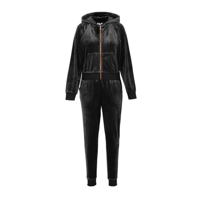 Miso Velour Tracksuit Set - Black 8