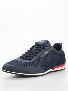 Hugo Boss Saturn Low Profile Mesh Trainers Dark Blue Size 10 Men