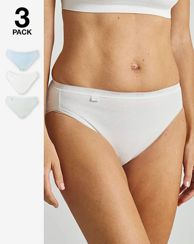 Sloggi Sloggi 3Pk Tai Hi Leg Knicker Mint Multi Mint Multi-Coloured - sloggi - Size: 16 Mint Multi-Coloured Female 16 IY47604