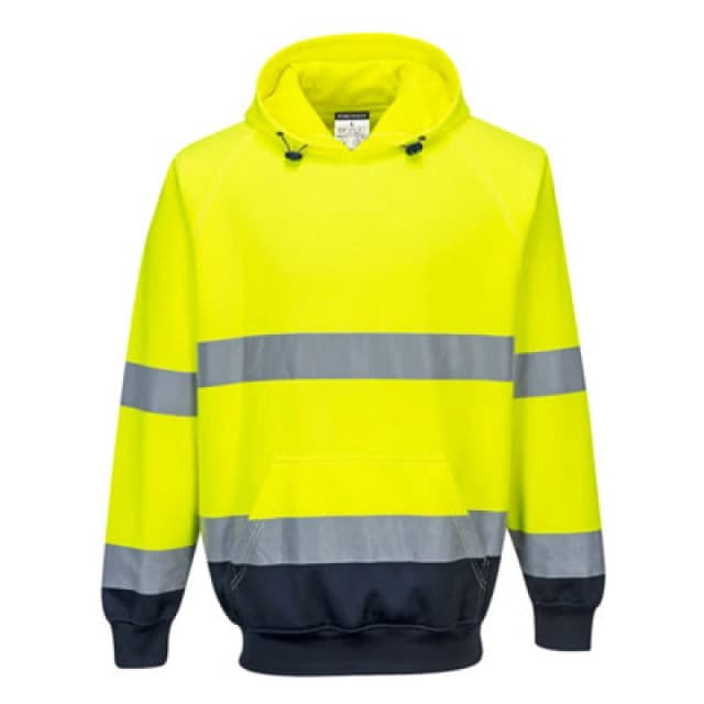 Portwest Hi Vis Contrast Hoodie B316YNRL Colour: Yellow / Navy