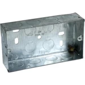 Axiom Electrical Twin Metal Socket Back Box 25mm Pack of 10