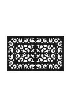 Lexi Wrought Iron Effect Rubber Doormat 45x75cm