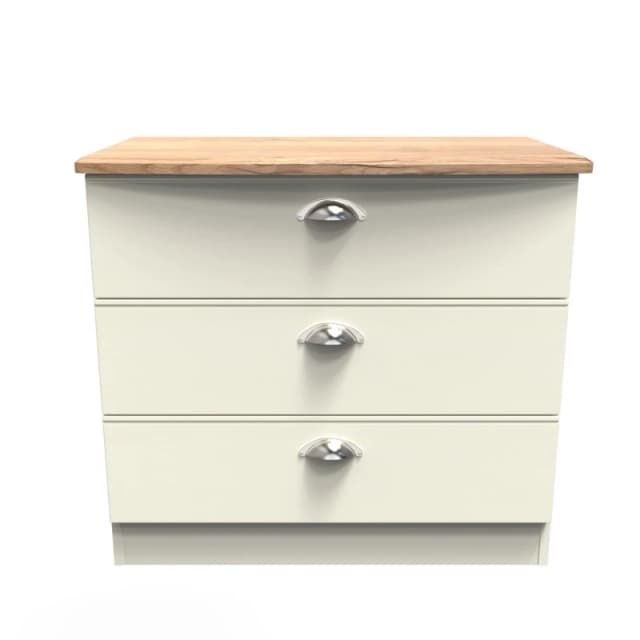 Ready Assembled 2 U Albert 3 Drawer Chest (Ready Assembled) Cream