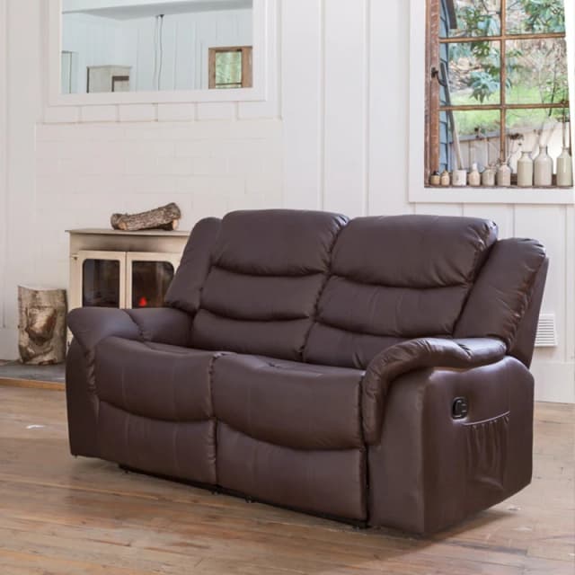 Artemis Home Almeira 2 Seat Recliner Sofa in Brown Brown Unisex