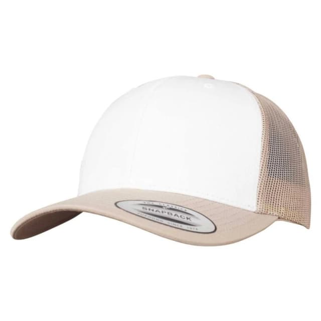 Flexfit Mens Retro Colour Block Trucker Cap in Beige Beige Male One Size