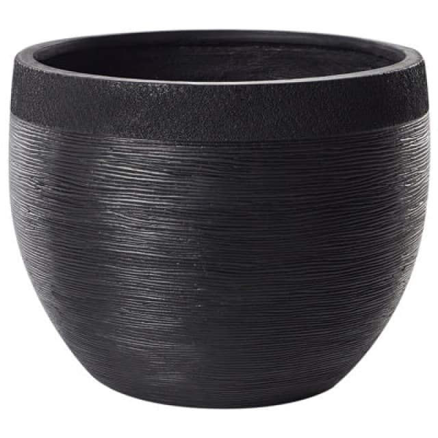 Beliani Plant Pot Zakros 50 Cm Black