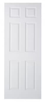 Wickes Woburn Internal White Primed Grained 6 Panel Moulded Door - 1981 x 762mm
