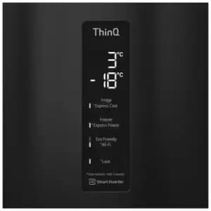 LG GBF61BLHEN 60cm Frost Free Fridge Freezer Black 1 89m NP Water E