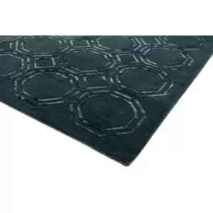 Asiatic Carpets Nexus Hand Tufted Rug Octagon Petrol - 120 x 170cm