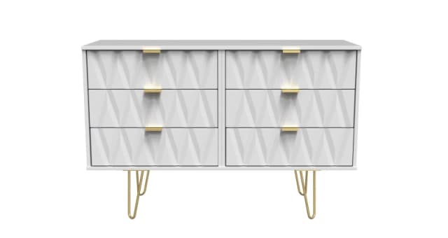 Dallas 6 Drawer Chest In White Matt (Ready Assembled)