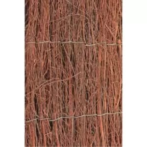 2 pcs Garden Screens Heather 1x5 m 1cm Thick Nature Brown