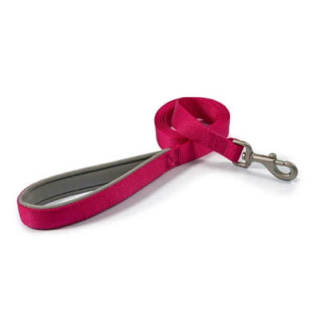 Ancol Viva Reflective Rope Dog Lead Raspberry