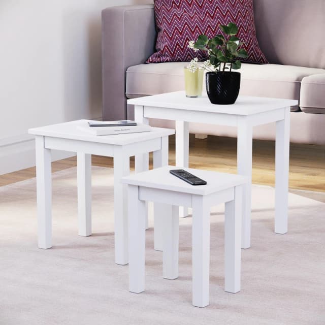 Lassic Vida Designs Yorkshire Nest of 3 Tables White unisex Set of 3
