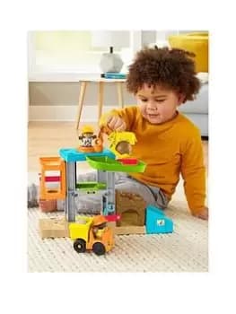 Fisher-Price Little People Load Up ‘n Learn Construction Site Playset, One Colour