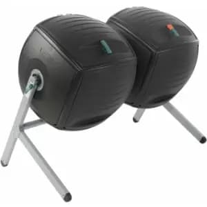 Double Bin Rotating Composter (100 gallon) - Black - Lifetime